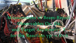 Measurement of beam recoil observables Ox, Oz and target asymmetry T for the reaction Yp -> K+Λ - Randieri